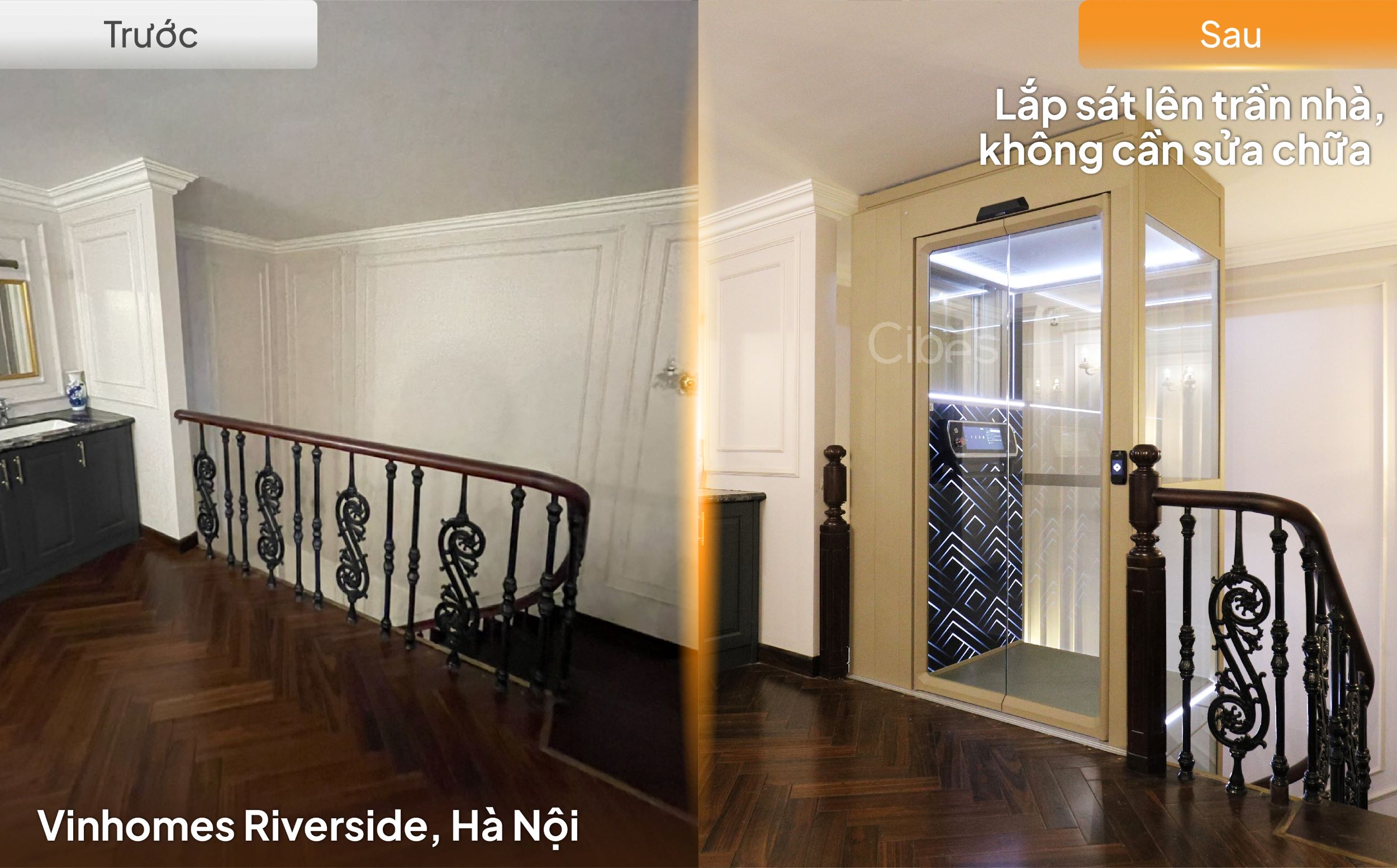 giải pháp thang máy gia đình cho nhà cải tạo